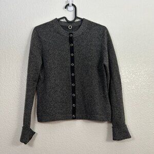 One Girl Who Soft Cashmere Snap Button Cardigan Sweater